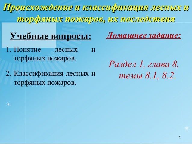 Понятие и классификация пожаров Понятие и классификация пожаров